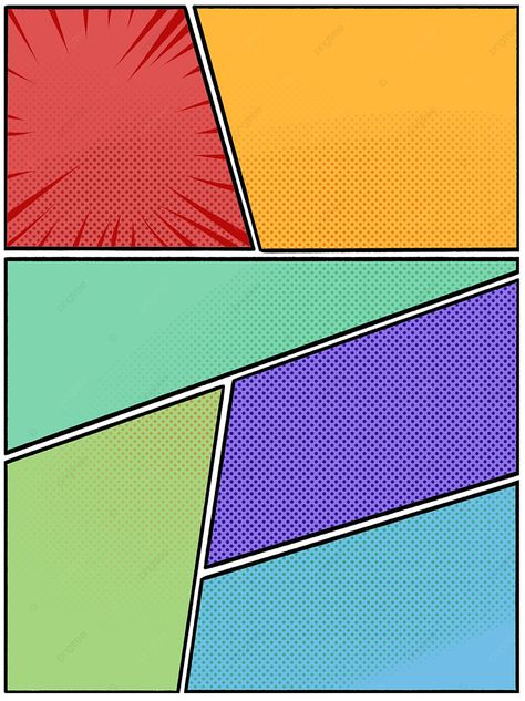 Five Blank Comic Books Colorful Template Background Comic Effect Background, Comic Book Background Wallpapers, Comic Book Poster Design, Colorful Template Background, Comics Background Template, Comic Book Background Art, Comic Background Wallpapers, Template Poster Aesthetic, Anime Template Background