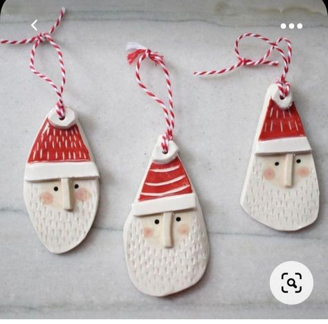 Itsekovettuva Savi, Clay Christmas Decorations, Ceramic Christmas Decorations, Christmas Clay, Xmas Diy, Clay Ornaments, Xmas Ornaments, Homemade Christmas, Christmas Deco