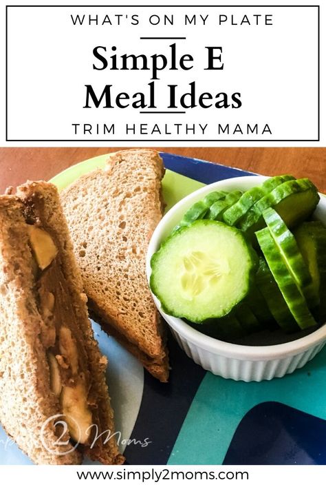 Learning to put meals together for (THM)? Here are ideas for a full day of simple E meals for the Trim Healthy Mama lifestyle. #THM #TrimHealthyMama #whatsonmyplate #breakfast #lunch #dinner #snack #Emeals #peanutbutterflour #healthycarbs #fuelcycle Simple Thm Meals, Thm E Meals Breakfast, Thm Easy E Meals, Thm Recipes E Meals, Thm Single Serve Meal, Thm E Salads, Easy Thm Breakfast Ideas, Easy Thm Breakfast, Thm E Lunch Ideas