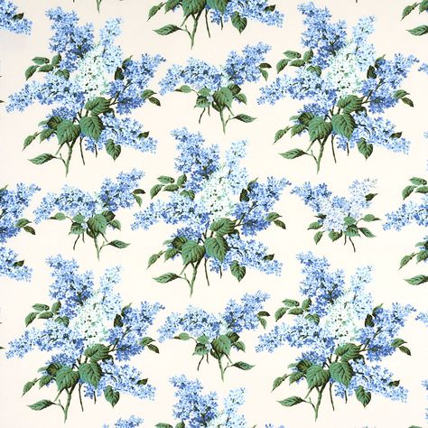 Lilacs Wallpaper, Schumacher Wallpaper, Sandberg Wallpaper, Schumacher Fabric, Purple Fabric, Cole And Son, Blue Wallpapers, Vintage Fabric, Floral Wallpaper