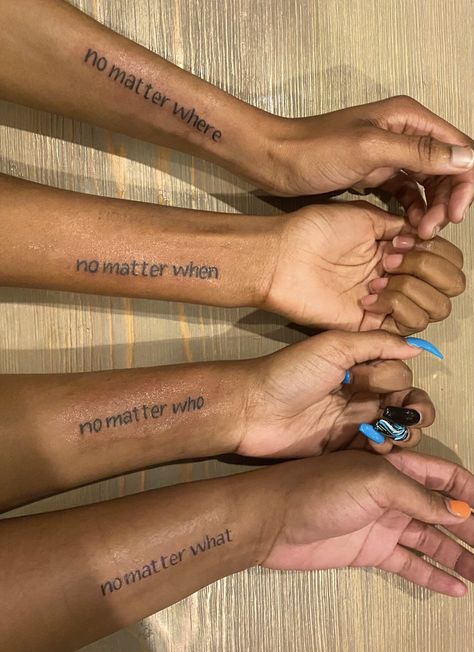 Family Tattoo Ideas Matching, Siblings Tattoos, Matching Cousin Tattoos, Siblings Tattoo, Tattoo Sayings, Sister Tats, Matching Family Tattoos, Matching Tattoos For Siblings, Baddie Tattoos