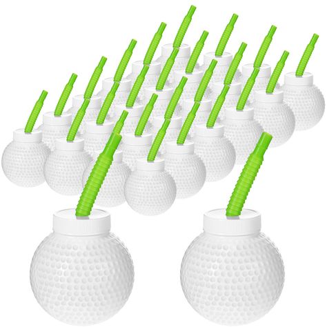 Golf Cups, Golf First Birthday, Cups With Straws, Golf Theme Party, 30th Birthday Themes, Golf Birthday Party, Boys First Birthday Party Ideas, Boys 1st Birthday Party Ideas, Party Things