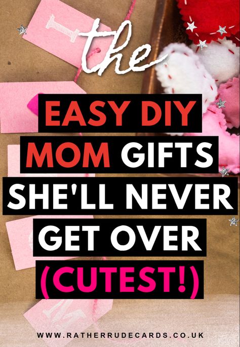 DIY homemade cheap easy mom gifts ideas for your mum or mom Mamaw Gifts Diy, Things To Get Your Mom For Her Birthday Diy Gifts, Things To Make Mom For Her Birthday, Stuff For Moms Birthday, Present Ideas For Mum Birthday, Cheap Gift Ideas For Mom Birthday, Diy Crafts For Mom Handmade Gifts, Diy Mom Birthday Gift From Daughter, Gifts For Mum Christmas