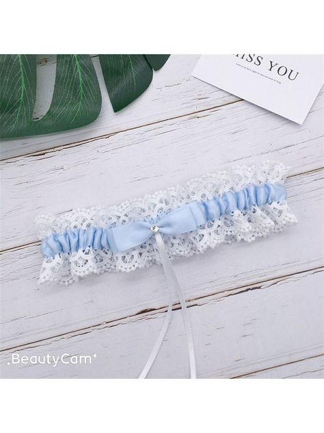 Wedding Bridal Leg Garter With White Lace, Rhinestone & Bowknot Decoration, Women's Garter Belt Thigh Jewelry CuteI discovered amazing products on SHEIN.com, come check them out! Bridal Style, Wedding Bride, Thigh Jewelry, Bridal Anklet, Leg Garter, Leg Chain, Butterfly Shape, Wedding Event, Amazing Products