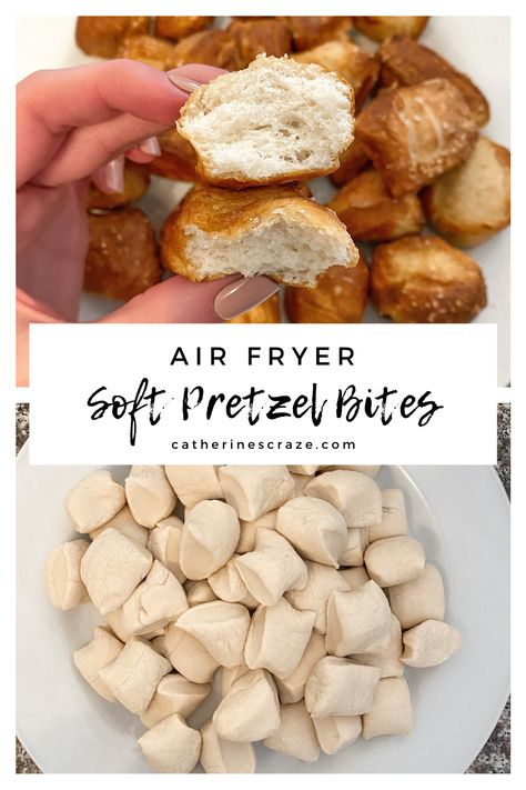 Air Fryer Soft Pretzel, Homemade Soft Pretzel Bites, Soft Pretzel Bites, Homemade Soft Pretzels, Soft Pretzel, Air Fried Food, Air Fryer Oven Recipes, Air Fry Recipes, I Am Learning