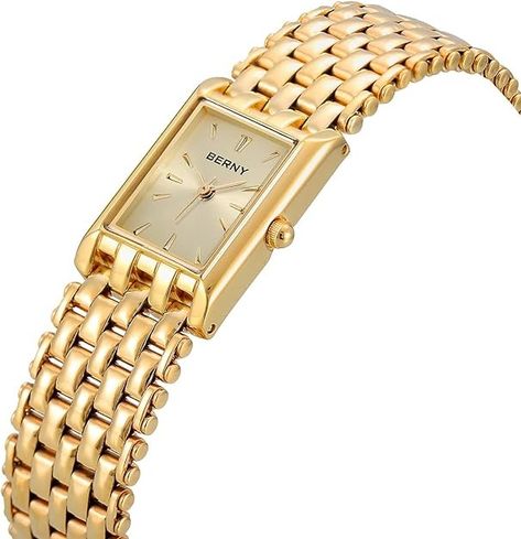 Amazon.com: BERNY Gold Watches for Women Ladies Wrist Quartz Watches Stainless Steel Band Womens Gold Watch Small Luxury Casual Fashion Bracelet (Gold Dial) : Clothing, Shoes & Jewelry Gold Watches For Women, Gold Clock, Gold Watches, Gold Watches Women, Watches For Women, Casual Watches, Classic Watches, Mens Shoes Boots, Women Wrist Watch