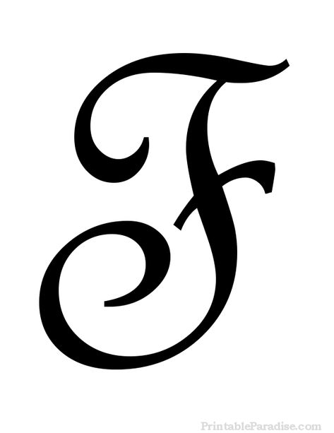 Printable Letter F in Cursive Writing F In Cursive, All Cursive Letters, Cursive Letter F, Cursive Letters Fancy, Fancy Cursive, The Letter F, Graphic Design Jobs, Idee Cricut, Alfabet Letters