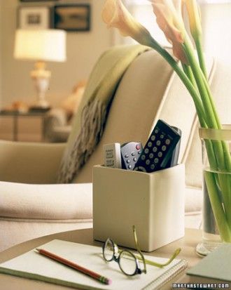 Use a low, wide vase to corral remote controls. Love this idea. Homemaker Tips, Fall Organization, Remote Organization, Remote Caddy, Lady Decluttered, Remote Control Storage, Minimalist Vibe, Remote Control Holder, Remote Holder