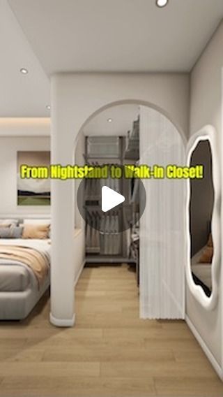 Homecraft Designer on Instagram: "A good design should break the limitations of space. This way, you can create an extra walk-in closet!
#bedroom #closet #bedroomdesign #homedecor #interiordesign" Japandi Walk In Closet Design, Closet Between Bedroom And Bathroom, Bedroom Closets Design, Walk Through Wardrobe To Bedroom, Bedroom With Walking Closet And Bathroom, Office And Walk In Closet Ideas, L Shape Closet Design Small Spaces, Bedroom Walk In Closet Bathroom, Parent Room Ideas Bedrooms