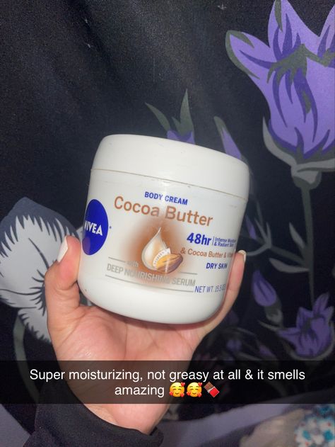 Nivea cocoa body butter 🥰 #bodycream #cocoabutter #selfcare #nivea Body Cream Aesthetic, Nivea Cocoa Butter, Cocoa Butter Body Cream, Cocoa Body Butter, Butter Body Cream, Nivea Cream, Cocoa Butter Lotion, Shower Skin Care, Cream Aesthetic