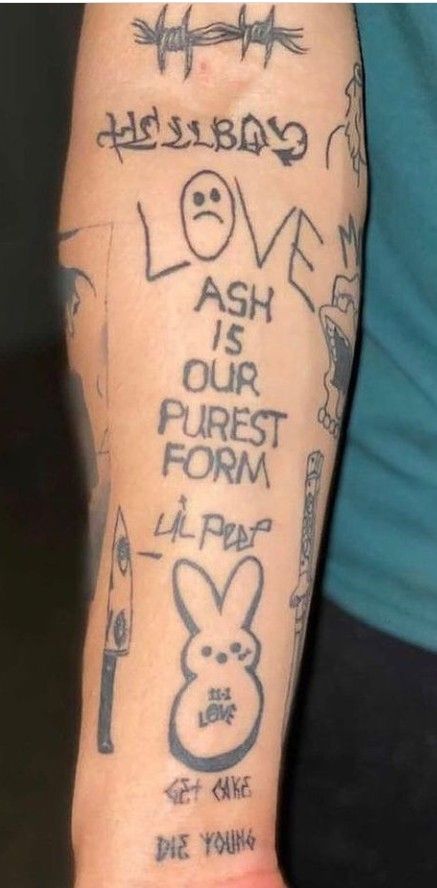 Ash Is Out Purest Form Tattoo, Grey 59 Tattoos Ideas, Small Lil Peep Tattoos, Juice Wrld Tattoos Lyrics, Where Is My Mind Tattoo Pixies, G*59 Tattoo, Tattoo Ideas Trans, Ash Is Our Purest Form Tattoo, Small Punk Tattoos