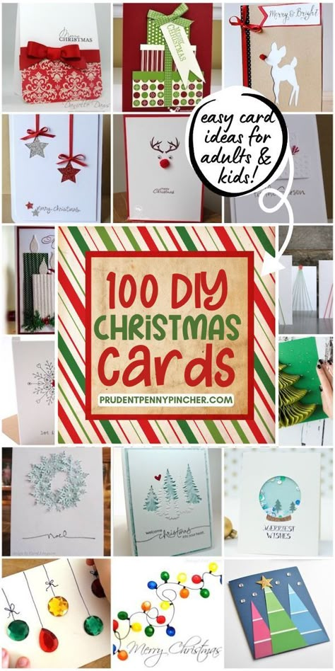 Using Christmas Cards For Crafts, Cute Simple Christmas Card Ideas, Diy Christmas Cards For Grandparents, Homemade Xmas Cards Ideas, Diy Xmas Cards Simple, Christmas Cards For Elderly, Christmas Card Inserts Ideas, Christmas Cards Paper Crafts, How To Make Christmas Cards Handmade