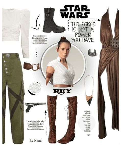 Star Wars Rey Outfit, Star Wars Themed Outfits Women, Star Wars Outfits Women Casual, Star Wars Costumes For Women, Star Wars Fashion Inspired Outfits, Star Wars Outfits Inspiration, Star Wars Outfits Women, Teenagers Outfit, Rey From Star Wars