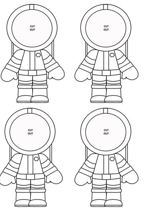 Preschool Outer Space, Preschool Space Activities, Space Crafts Preschool, Space Themed Classroom, Astronaut Activities, Astronaut Craft, Astronaut Photo, Photo Outline, Outer Space Activities