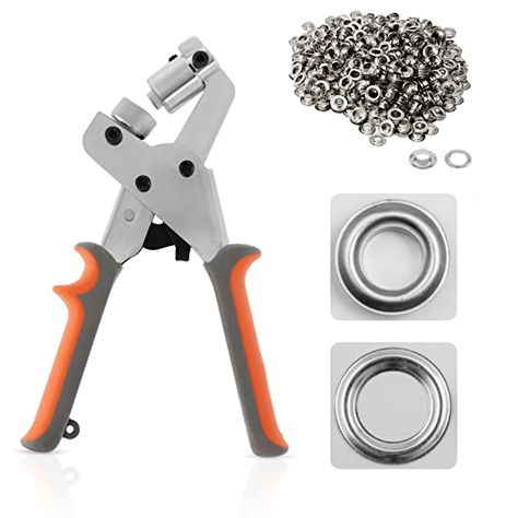 Amazon.com: BEAMNOVA Grommet Handheld Hole Punch Pliers Grommet Machine Hand Press Tool W/ 500 Silver Grommets of 3/8 Inch (10mm) : Industrial & Scientific Grommet Machine, Grommet Tool, Hole Punch, Leather Tooling, Pliers, Tool Kit, Scrapbooking, Tools, Silver