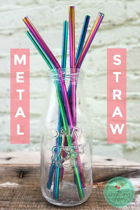 Reusable Things, Rainbow Kitchen, Rainbow Metal, Reusable Straws, Straw Cleaner, Eco Friendly Kitchen, Party Straws, Steel Straw, Ocean Conservation