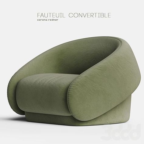 Simple Furniture Design, Kitchen Window Design, Green Armchair, Unique Sofas, Furniture Design Living Room, Art Chair, Curved Sofa, Armchair Furniture, Creative Furniture