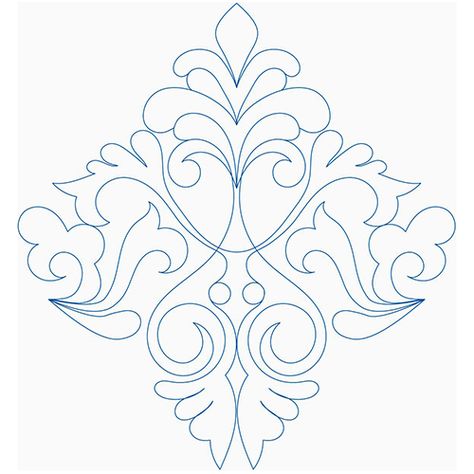 Classic damask-inspired, reflected design for digital/computerized quilting. Also included in the Dordogne Reflections Set. See more River Reflections designs. The post Dordogne Reflection Block 1 appeared first on Quiltable. Diamond Shape Embroidery Design, Jewellery Design Drawing, Motif Design Pattern, Hand Embroidery Beginner, Embroidery Beginner, Hamsa Art, Newspaper Crafts Diy, Acrylic Rangoli, Motifs Design