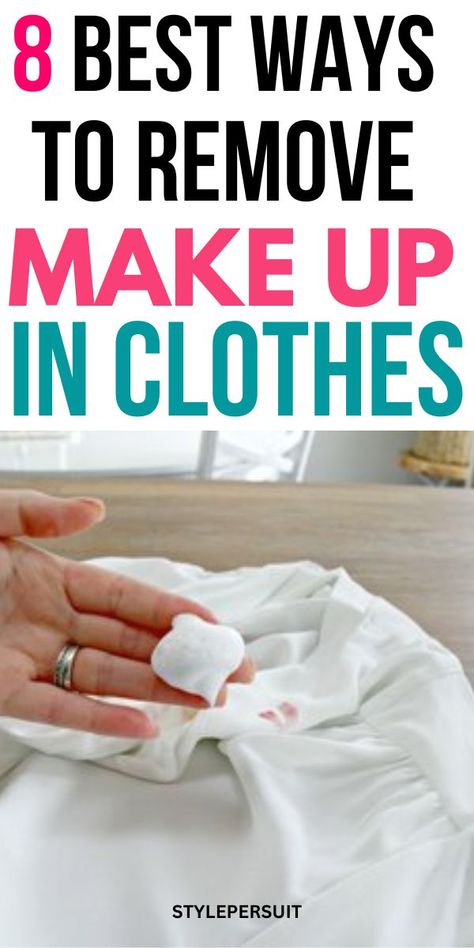 Getting makeup out of clothes, the last thing you want is to make the stain worse. Fear not! We’ve gathered eight clever solutions to swiftly and easily eliminate makeup stains from clothes Makeup Stain Remover On Clothes, How To Get Mascara Out Of Clothes, Makeup Stains On Clothes, Removing Makeup From Clothes, Get Makeup Out Of Clothes, How To Remove Makeup Stains From Clothes, Remove Foundation From Clothes, How To Get Foundation Out Of Clothes, How To Get Makeup Out Of White Clothes