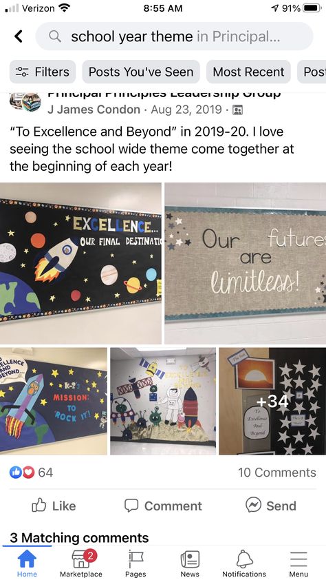 School Wide Themes For The Year, Space Bulletin Board Ideas, Assistant Principal Office, Space Bulletin Boards, School Slogans, Principal Office, School Year Themes, School Wide Themes, Space Theme Classroom