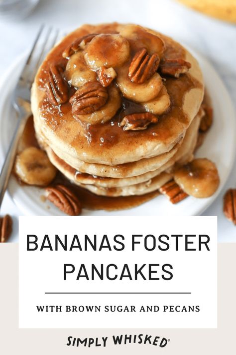 Just add the sautéd banana topping to classic pancakes to create a simple and sweet twist for your weekend routine - bananas foster pancakes. Classic Pancakes, Banana Topping, Banana Foster Pancakes, Dairy Free Breakfast Recipes, Easy Banana Pancakes, Weekend Routine, Dairy Free Pancakes, Banana Pancakes Recipe, Dairy Free Breakfasts