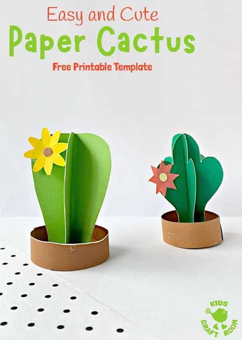 Does this 3D Paper Cactus Craft prickle your fancy! Such a fun Summer craft to decorate your bookshelves and windowsills! Super fun as a desert craft or for a tropical party theme or study unit. (Free printable cactus templates.) #kidscraftroom #kidscrafts #papercrafts #printablecrafts #cactus #cacti #desertcrafts Plant Origami, Desert Craft, Tropical Party Theme, Desert Crafts, Tropical Theme Party, Tissue Paper Garlands, Paper Cactus, Cactus Craft, Fun Summer Crafts