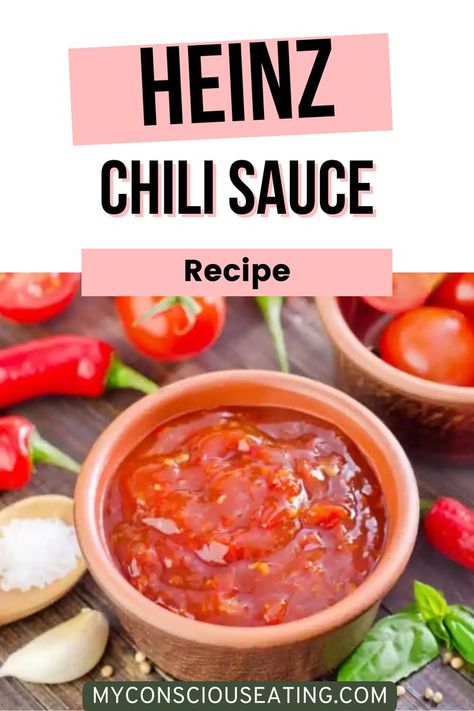 Heinz Chili Sauce in cup Homemade Chili Sauce Recipe, Canned Chili Sauce Recipe, Heinz Chili Sauce Recipe, Chili Sauce Recipe Canning, December Meals, Homemade Chili Sauce, Steak Sauce Recipes, Heinz Chili Sauce, Condiments Recipes