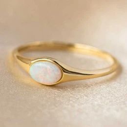 Unique Demi-Fine Gold Rings | Local Eclectic Ring Minimal, Solid Gold Ring, Solid Gold Rings, Gold Plated Rings, Ring Metal, Gold Collection, Opal Ring, Natural Opal, Dainty Ring