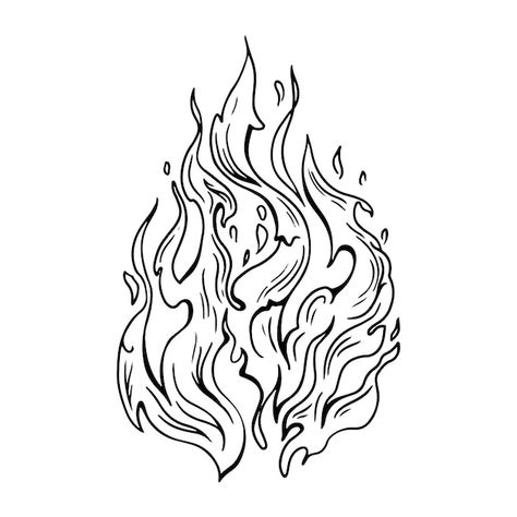 Vector hand drawn fire outline illustrat... | Premium Vector #Freepik #vector #outline-illustration #line-art #minimal-illustration #outline Flame Outline Drawing, Graz, Fire Vector Art, Hand Holding Fire Drawing, Fire Outline Drawing, Hand With Fire Drawing, Fire Outline Tattoo, Tattoo Line Work Drawings, Fire Vector Illustrations