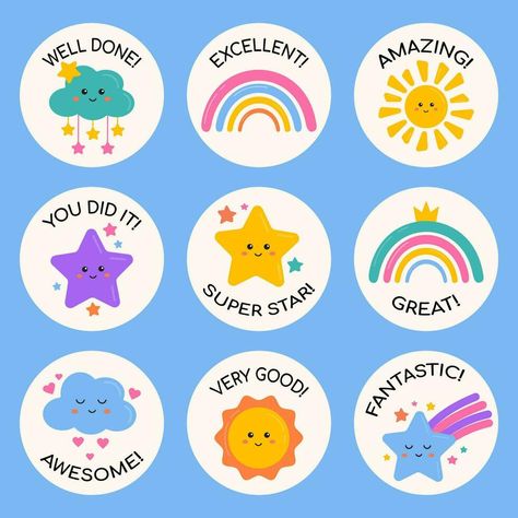 Reward Stickers For Students, Great Job Stickers, Badges For Kids, Teaching Stickers, Dont Judge People, Kids Awards, Judge People, Teaching Classroom Management, Job Well Done