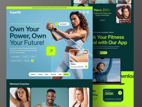 Explore popular website and landing page designs on Dribbble, your best resource to connect with creative professionals worldwide. Fitness Landing Page, Sport Website Design, Sports Website Design, Sports Website, Landing Page Design, Sports Theme, Sports Design, Landing Page, Page Design