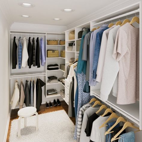 8 Best Closet Systems to Organize Your Space 2021 — Best Closet Kits Mens Walk In Closet Design, Corner Closet, Walking Closet, Closet Kits, Closet Rods, Chunky Sweaters, Closet Renovation, Closet Layout, Closet Remodel