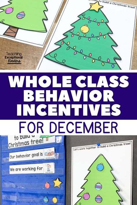 Christmas tree themed behavior incentives Holiday Behavior Incentives, Christmas Behavior Management, December Behavior Incentive, Christmas Behavior Incentives, Iready Incentive Chart Christmas, December Classroom Management, Whole Class Reward System, Classroom Reward Chart, Preschool Behavior Management