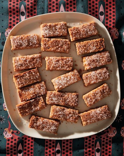 A treat that simply sparkles: Samantha Seneviratne's Guava Bars | CBC Life Guava Bars, Smart Sweets, Guava Paste, Demerara Sugar, Sanding Sugar, New Cookbooks, Cookie Bars, On The Edge, Baking Pans