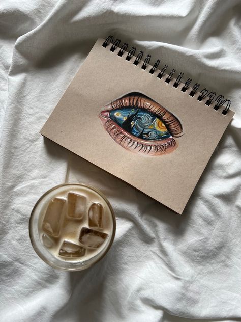 Eye Sketch Realistic, Sketch Realistic, Eye Sketch, Eye Drawing, Starry Night, Sketch