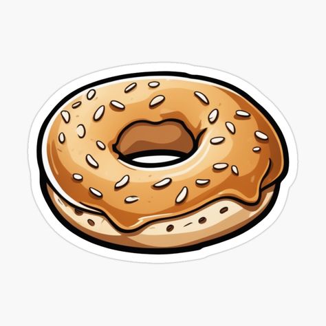 Bagel Sticker, A Cup Of Coffee, Bagels, Cup Of Coffee, Coffee Cups, Coffee, For Sale, Quick Saves