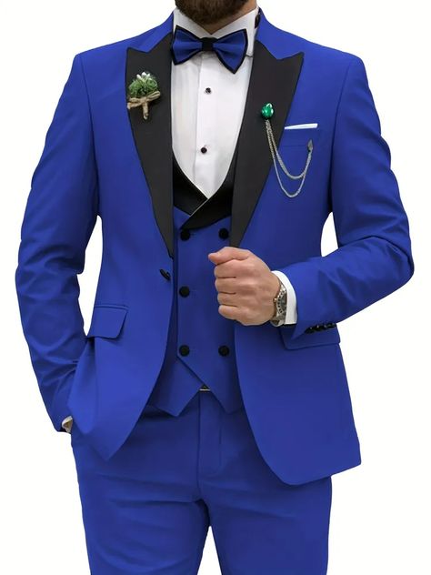 Prom Tuxedo Ideas, Tuxedo For Men Wedding, Double Breasted Suit Men, Men Tuxedo, Designer Tuxedo, Wedding Party Dinner, Suit 3 Piece, Men's Tuxedo, Suit Man