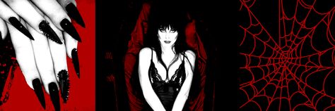 Goth Chromebook Wallpaper, Elvira Banner, Goth Pc Wallpaper, Black And Red Header, Mall Goth Wallpaper, Gothic Header, Goth Banner, Elvira Mistress Of The Dark, Goth Wallpaper