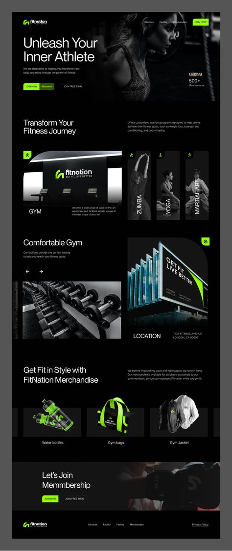 Explore thousands of high-quality fitness website fitnation images on Dribbble. Your resource to get inspired, discover and connect with designers worldwide. Events Website Design Layout, Website Sport Design, Workout Website Design, Athletic Website Design, Sports Website Design Inspiration, Gym Website Design Inspiration, Gym Web Design, Health And Wellness Website Design, Fitness Website Design Inspiration