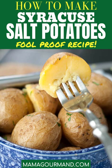 Syracuse Salt Potatoes, Salt Potatoes, Salted Potatoes, Toast Pizza, Colby Jack, Fool Proof Recipes, Best Side Dishes, Veggie Side Dishes, Potato Dishes