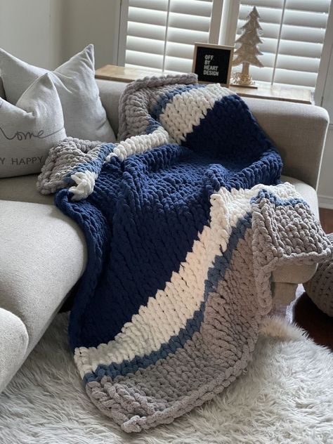 Diy chunky knit blanket