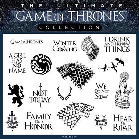 Dessin Game Of Thrones, Game Of Thrones Set, Game Of Thrones Tattoo, Forearm Tattoo Quotes, Game Of Thrones Quotes, Custom Temporary Tattoos, Inspired Tattoos, Text Tattoo, Gaming Tattoo