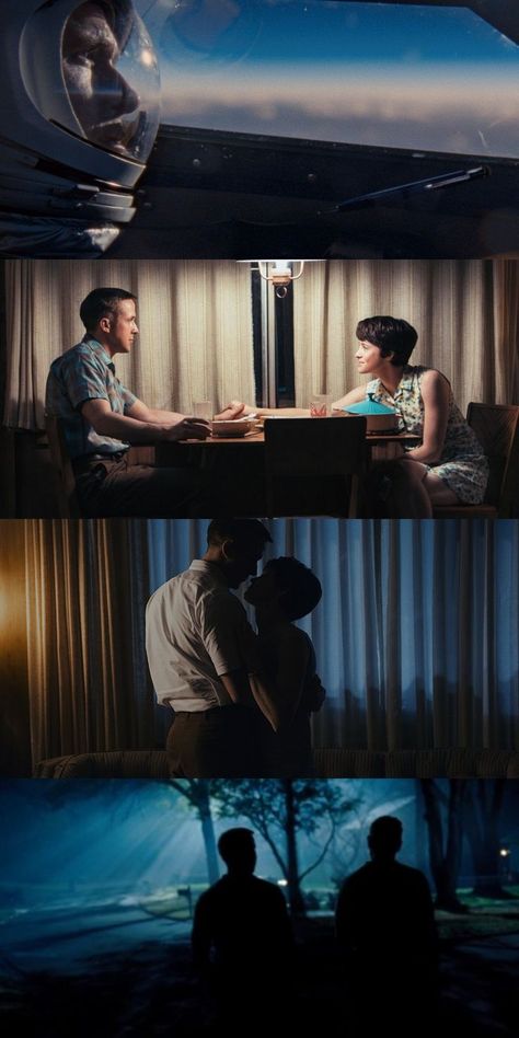 First Man (2018) Dir Damien Chazelle Cinematography Aesthetic, Film Composition, Cinematography Composition, Color In Film, Cinematography Lighting, Movie Color Palette, Beautiful Cinematography, Damien Chazelle, Filmmaking Cinematography