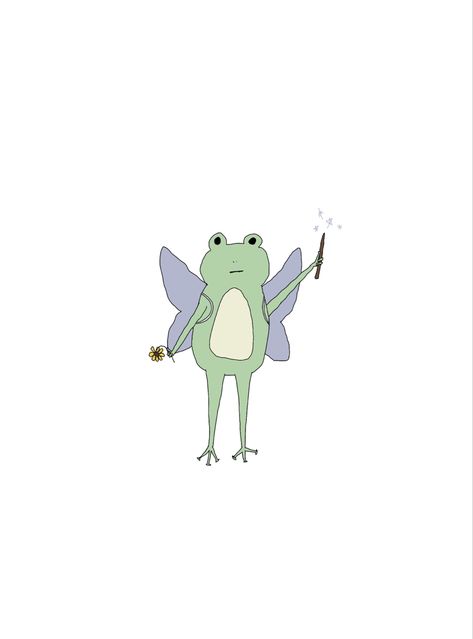 Frog, froggy, faerie, fairy, fae, witchy, fantasy, wings, wand, sparkle, magic, magick, sunflower, purple, wood wand, cute frog, wallpaper, background, drawing, sketch Magic Frog Drawing, Purple Frog Aesthetic, Fairy Frog Drawing, Frog With Fairy Wings, Cute Frog Wallpaper, Sunflower Purple, Frog Fairy, Fantasy Wings, Fairy Frog