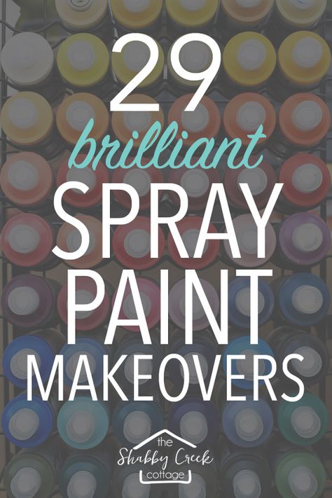 Great ideas for harnessing the power of spray paint! Love these ideas. #spraypaint #paint #diy #paintedfurniture Shabby Cottage, Stick On Wall Tiles, Tiles Stickers, Clay Molds, Spray Paint Cans, Ikea Hemnes, Grey Stain, Hemnes, Home Decor Projects