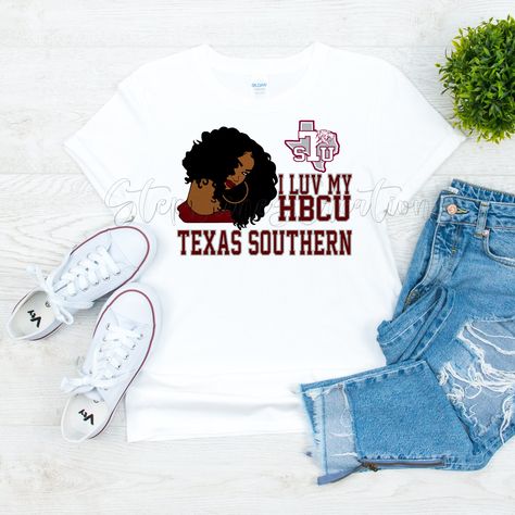 Texas Southern University, Southern University, Southern Shirt, University Graduation, Loving Texas, University Shirt, Southern Shirts, Gap Year, Bright Purple