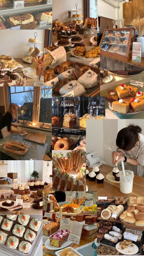 Fall Bakery Aesthetic, Bakery Job Aesthetic, Owning A Bakery Aesthetic, Cozy Bakery Aesthetic, Bakery Owner Aesthetic, Cake Wallpaper Aesthetic, Pastry Shop Aesthetic, Cute Bakery Aesthetic, Bakery Moodboard