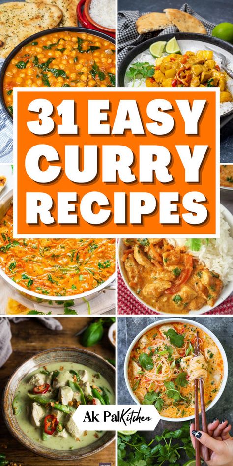 31 Easy Curry Recipes - Ak Pal Kitchen Cheap Curry Recipe, Easy Curry Recipes, Curry Meals, Best Chicken Curry Recipe, Quick Chicken Curry, Healthy Curry Recipe, Curry And Rice, Curry Spice, Curry Recipes Vegetarian