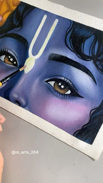 Radha Krishna Eyes Painting, Krishna Eyes Painting, Krishna Eyes, Eyes Painting, Art Painting Tools, Jai Shree Krishna, Eye Painting, Krishna Wallpaper, Cool Wallpapers Art