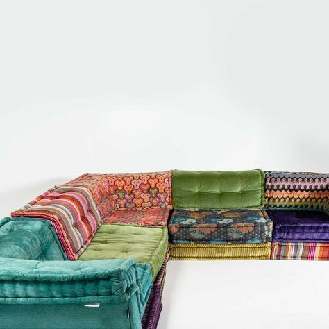 Missoni Pillows Living Rooms, Missoni Couch, Mahjong Sofa Roche Bobois, Roche Bobois Mah Jong, Roche Bobois Sofa, Mah Jong Sofa, Mahjong Couch, Moroccan Summer, 70’s House